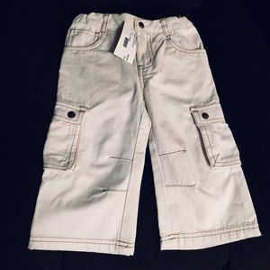 Light tan khaki cargo pants; size 80 (12-18mo)